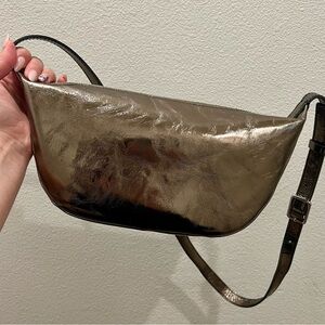 Madewell Leather Sling Bag - Cross Body Bag - Bronze